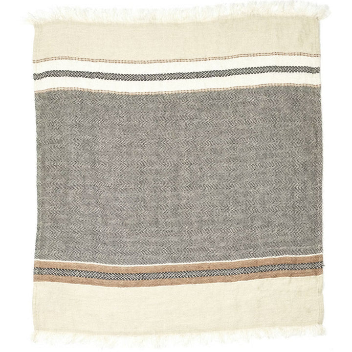 Belgian Fouta Libeco Linen Towel | Beeswax Stripe - Suzie Anderson Home