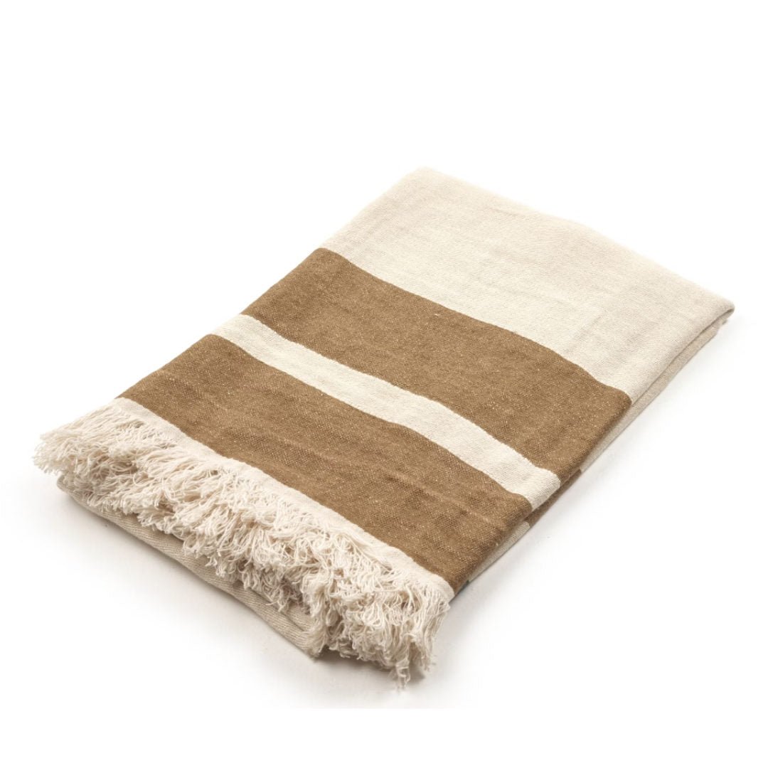 Belgian Fouta Libeco Linen Towel Dakota Stripe 110 x 80cm