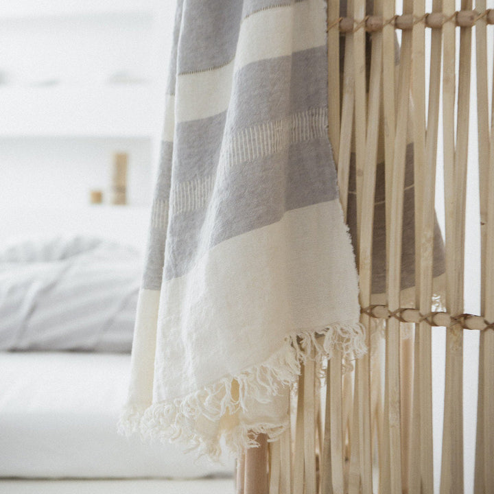 Belgian Fouta Linen Towel | Gent Stripe | 110 x 180cm | Libeco Linen-Suzie Anderson Home
