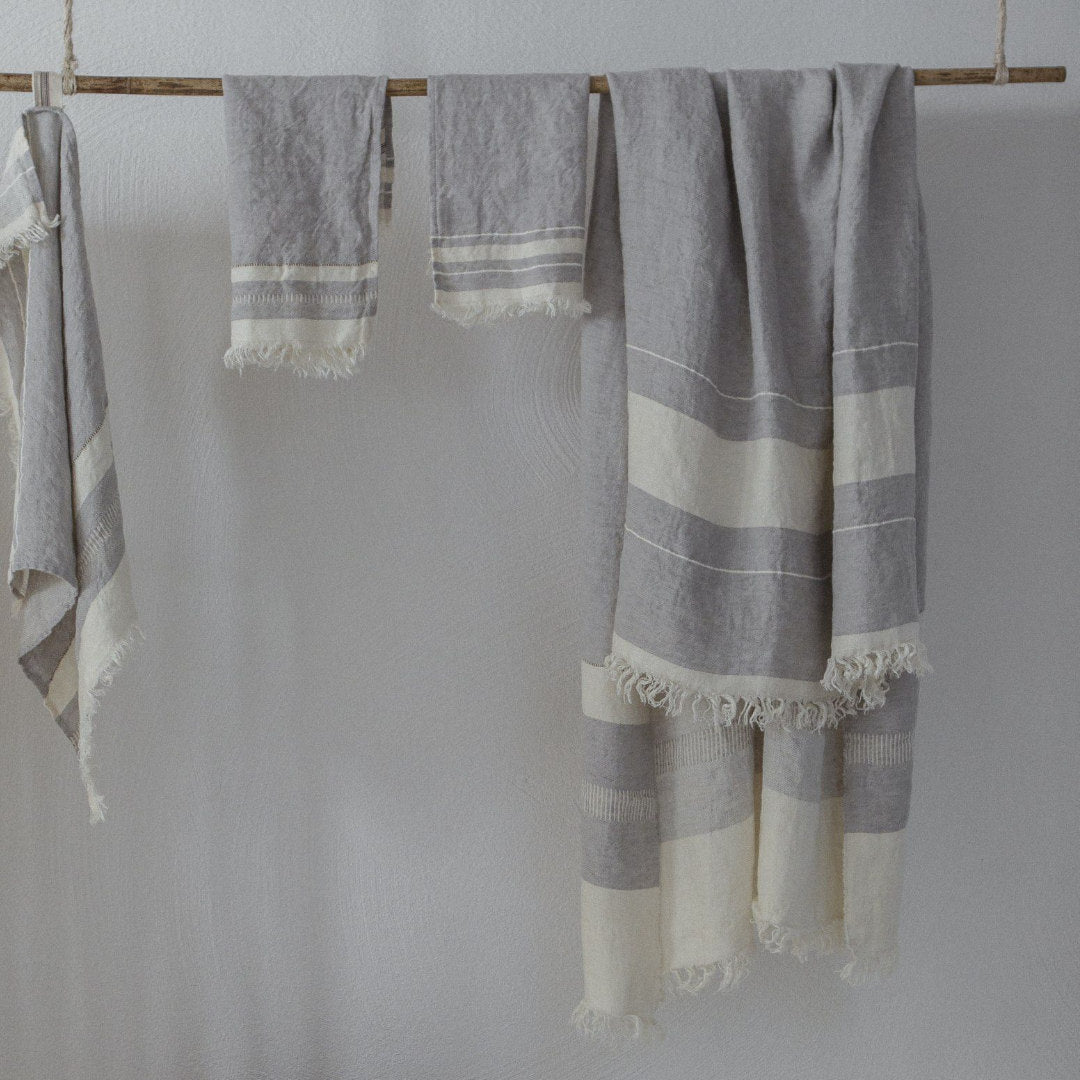 Belgian Fouta Linen Towel | Gent Stripe | 110 x 180cm | Libeco Linen-Suzie Anderson Home