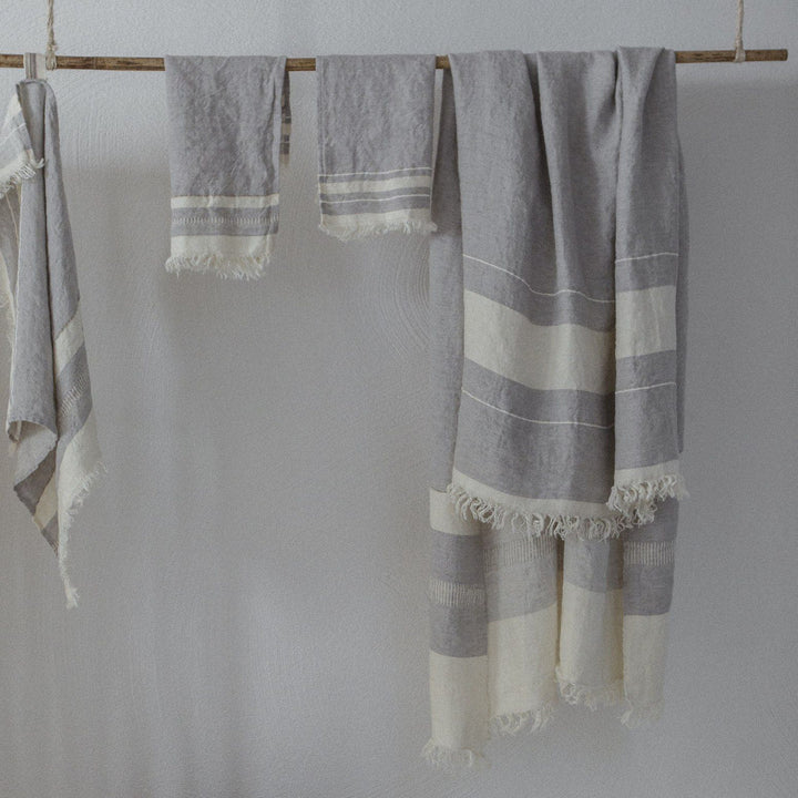 Belgian Fouta Linen Towel | Gent Stripe | 110 x 180cm | Libeco Linen-Suzie Anderson Home