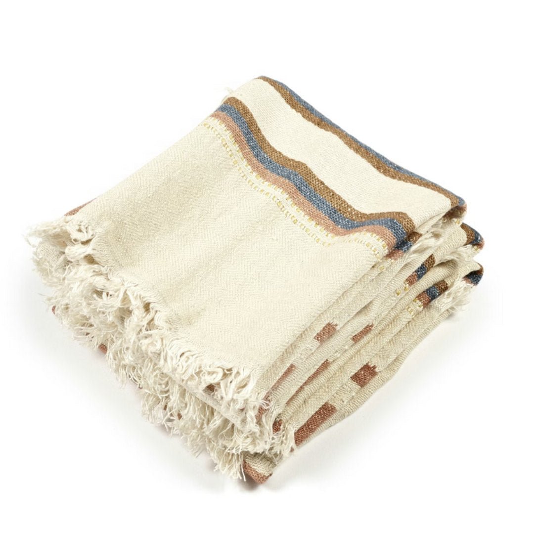 Belgian Libeco Linen Guest Towel | Harlan Stripe - Suzie Anderson Home