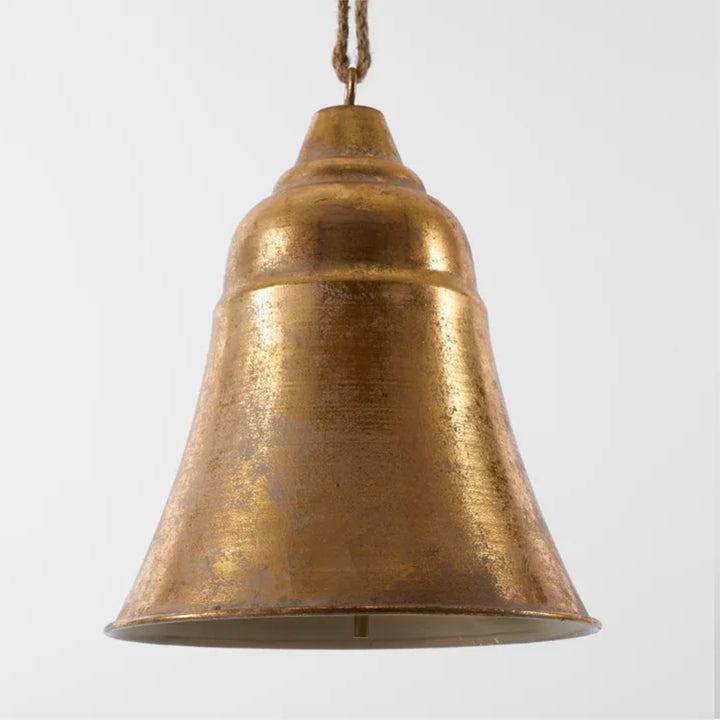 Flared Gold Hanging Christmas Bell 35cmH