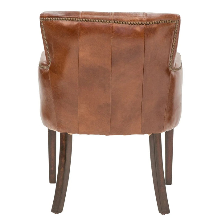 Bellagio Cigar Aged Leather Chair - Suzie Anderson Home