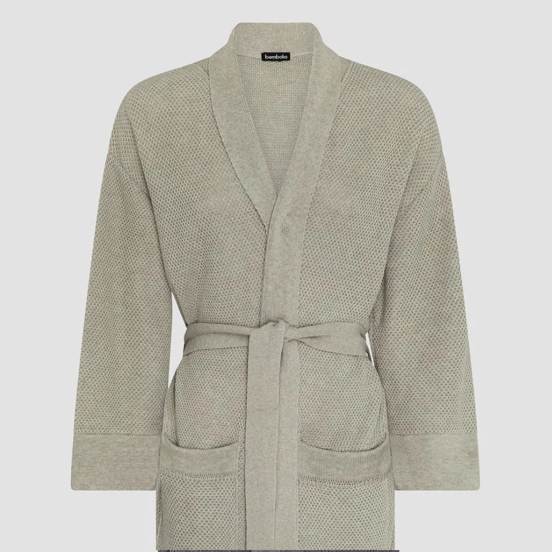 Bemboka Bathrobe | Bamboo &amp; Cotton | Wheat - Suzie Anderson Home