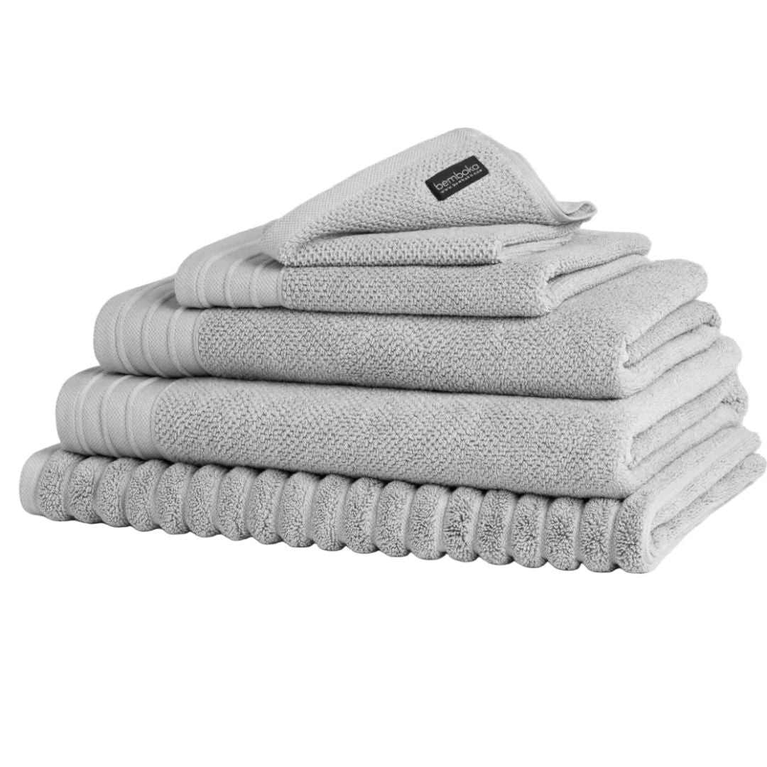 Bemboka Jacquard Bath Towel Dove 70x150cm - Suzie Anderson Home