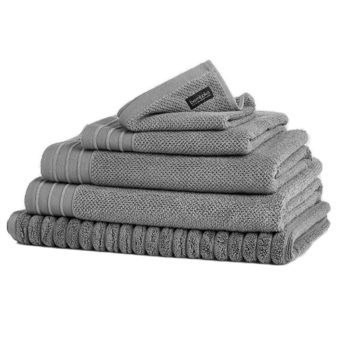 Bemboka Jacquard Bath Towel Grey 70x150cm - Suzie Anderson Home