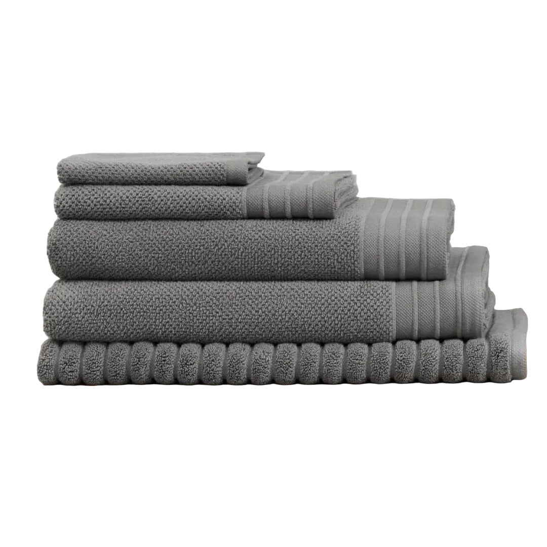 Bemboka Jacquard Bath Towel Grey 70x150cm - Suzie Anderson Home