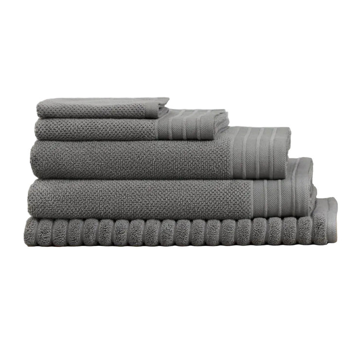 Bemboka Jacquard Bath Towel Grey 70x150cm - Suzie Anderson Home