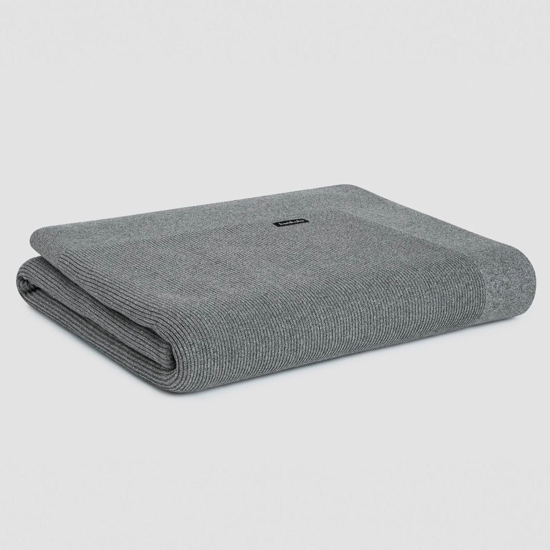 Bemboka Pure Cotton Rib Throws | Marl / Dove - Suzie Anderson Home