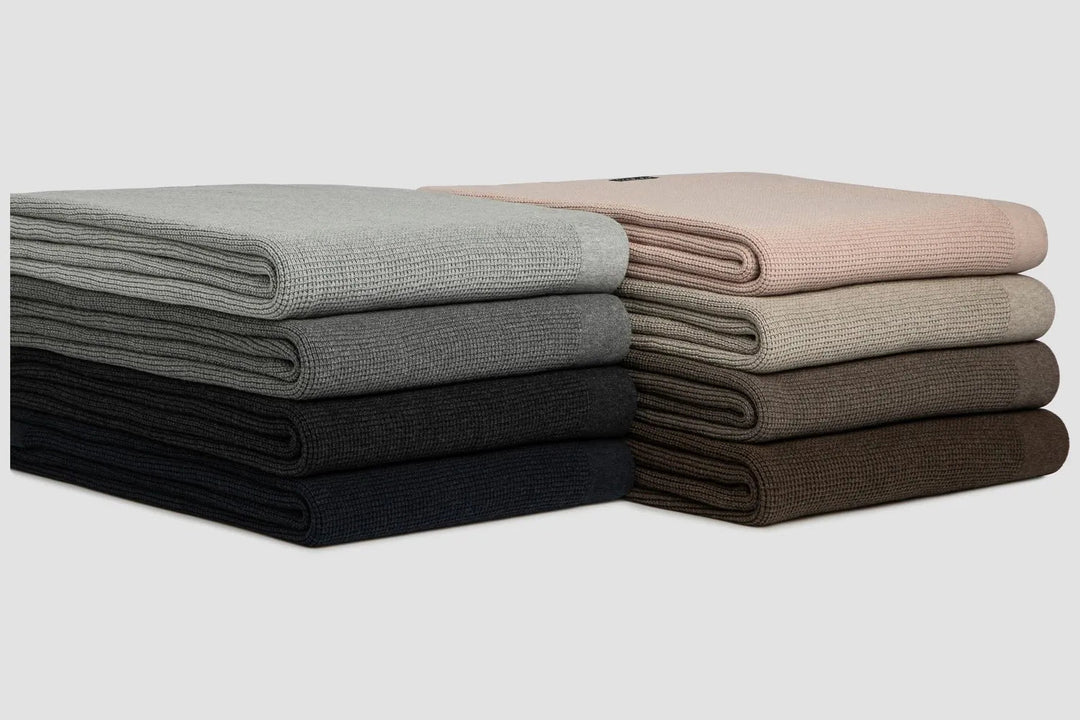 Bemboka Pure Cotton Rib Throws | Marl / Dove - Suzie Anderson Home