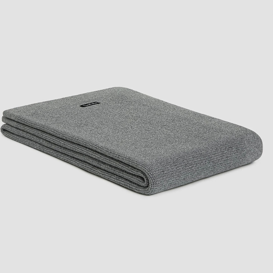 Bemboka Pure Cotton Rib Throws | Marl / Dove - Suzie Anderson Home