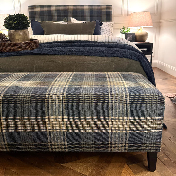 Ottoman | Elliott Clarke Braemar Blue | Timber Leg