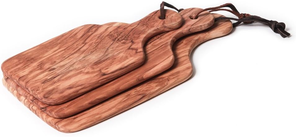 Berard | Olive Wood Cutting Board w Handle | 21x11cm. NA - Suzie Anderson Home