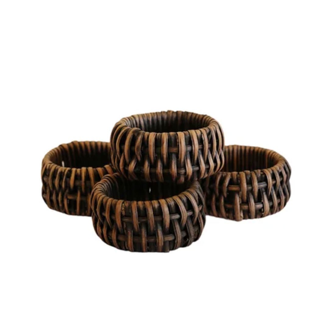 Bermuda Napkin Rings | SET OF 8 | Walnut - Suzie Anderson Home