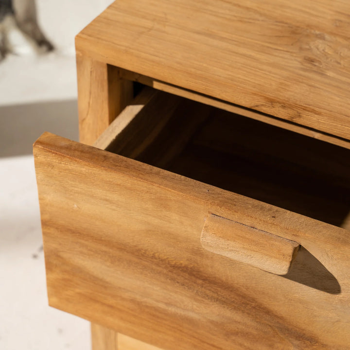 Betty 2 Drawer Bedside | Recycled Teak | W50 x D40 x H57cm