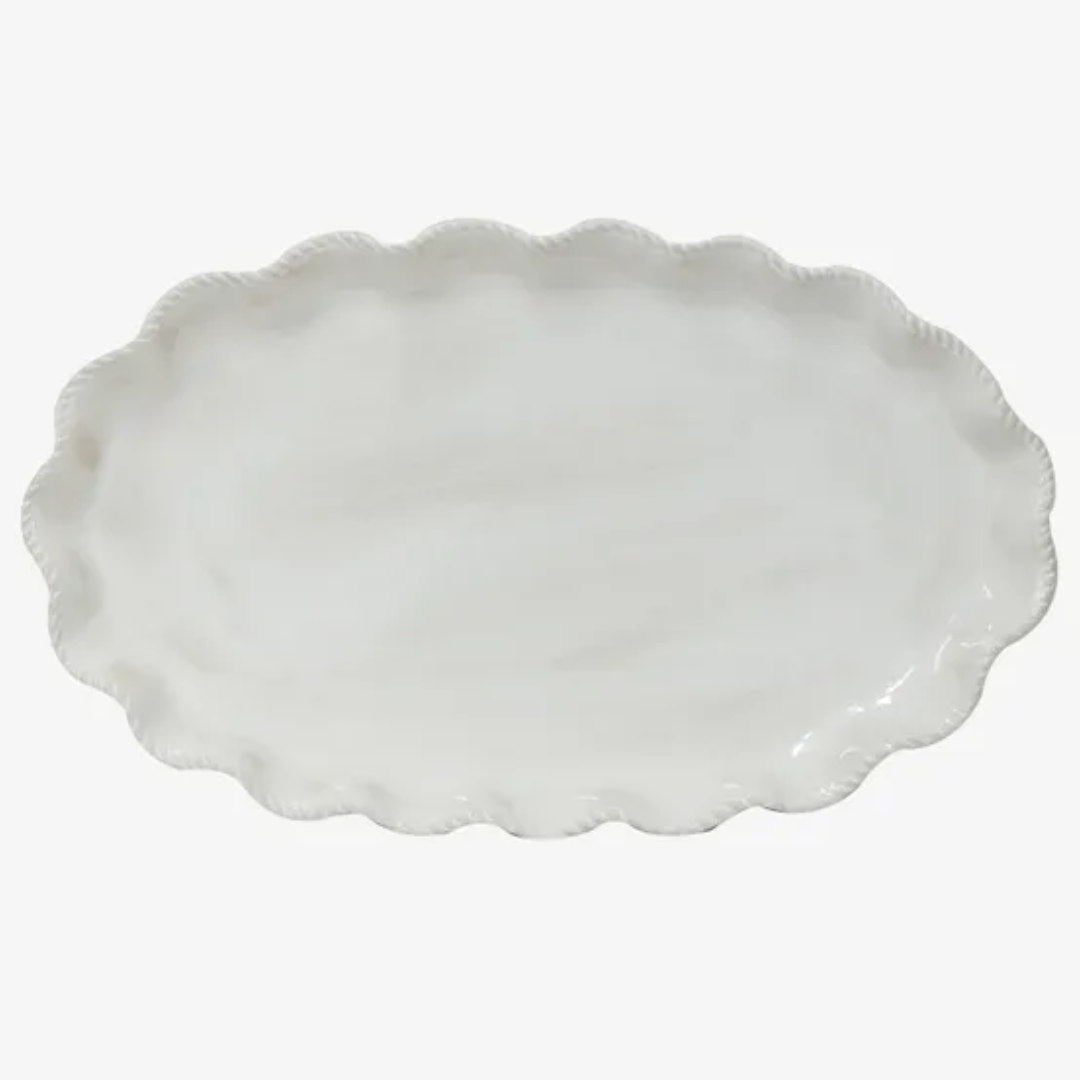 Scallopia Rope Ceramic Serving Platter-Suzie Anderson Home