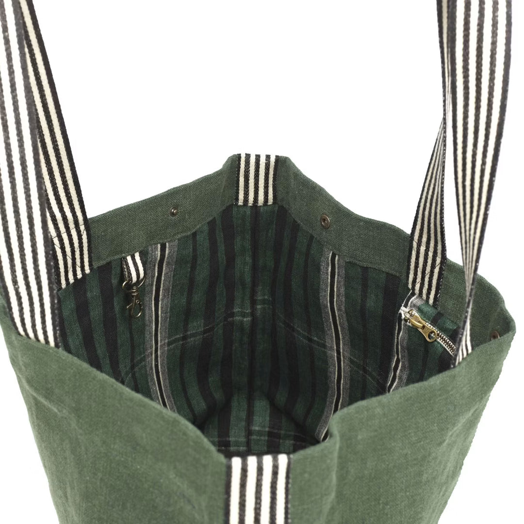 Billie Linen Shoulder Sac | Libeco | Racing Green