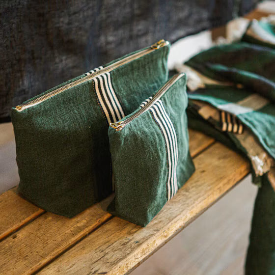 Billie Linen Pouch | Libeco | Racing Green