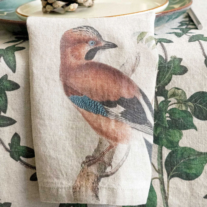 Woodland Birds | Linen Napkin | SET OF 6