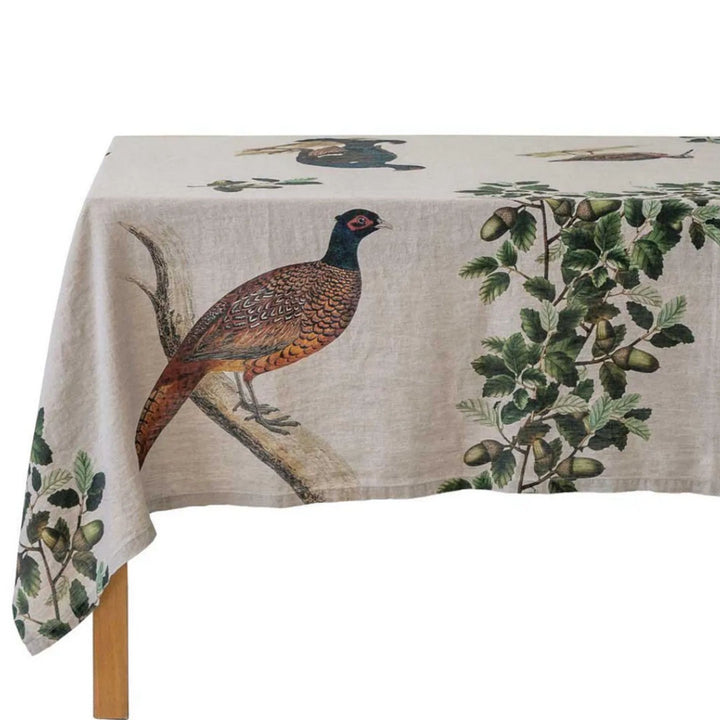 Forest Birds | Linen Tablecloth | 170 x 250cm