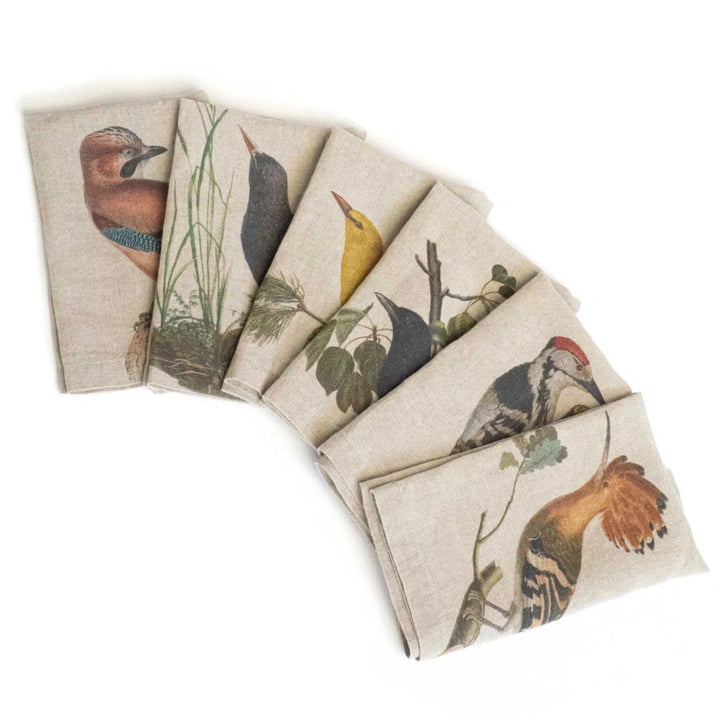 Woodland Birds | Linen Napkin | SET OF 6