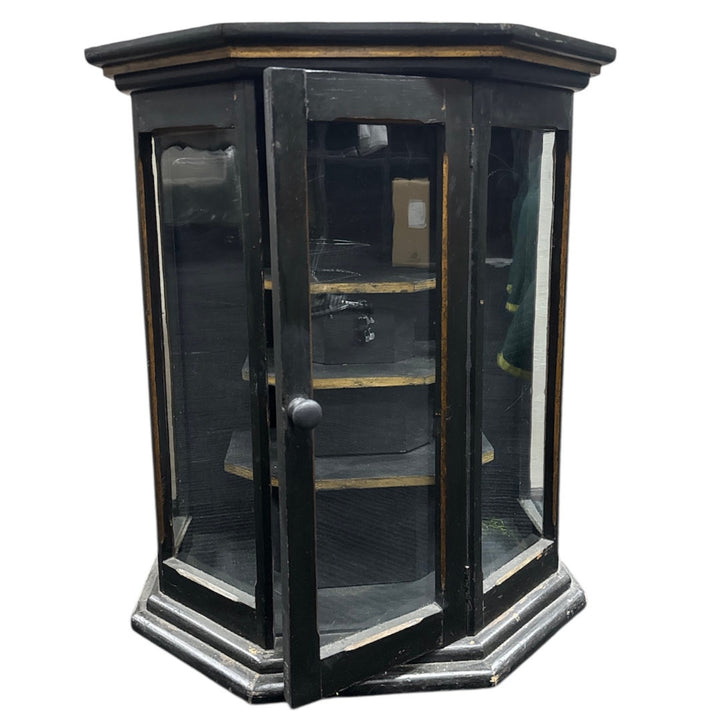 Vintage Black Display Cabinet