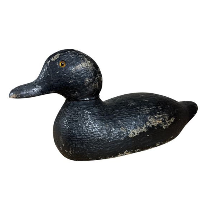 Vintage Hand crafted decoy duck with glass eyes