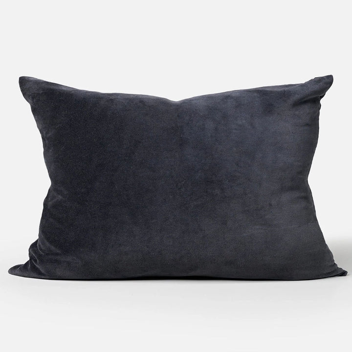 Blue Black Velvet Cushion Cover | 60x40cm (Insert Sold Separately)