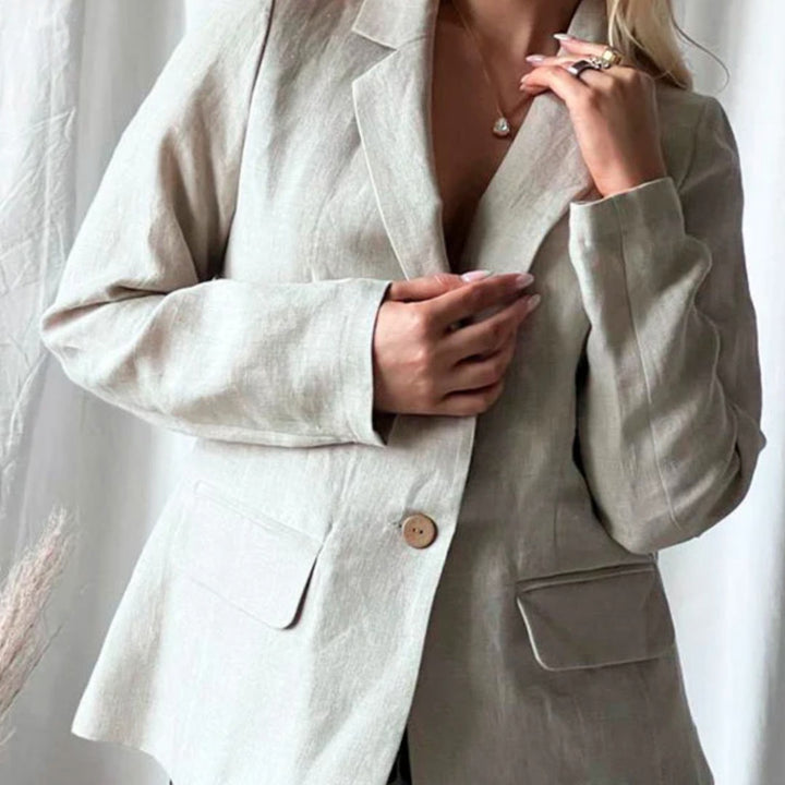 Bypias | Linen Blazer | Natural-Suzie Anderson Home