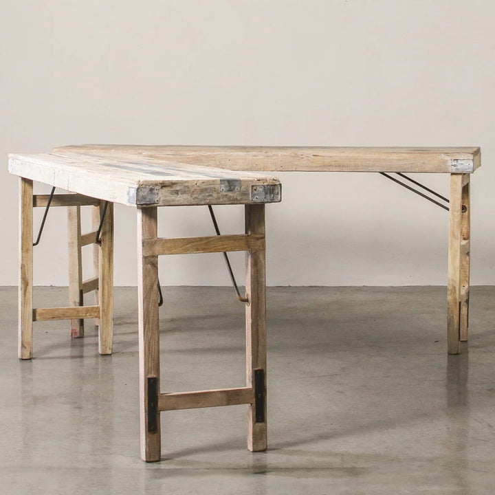 Rajasthan Console Table | Collapsible Legs | Bleached| W179 x D42 x H79cm