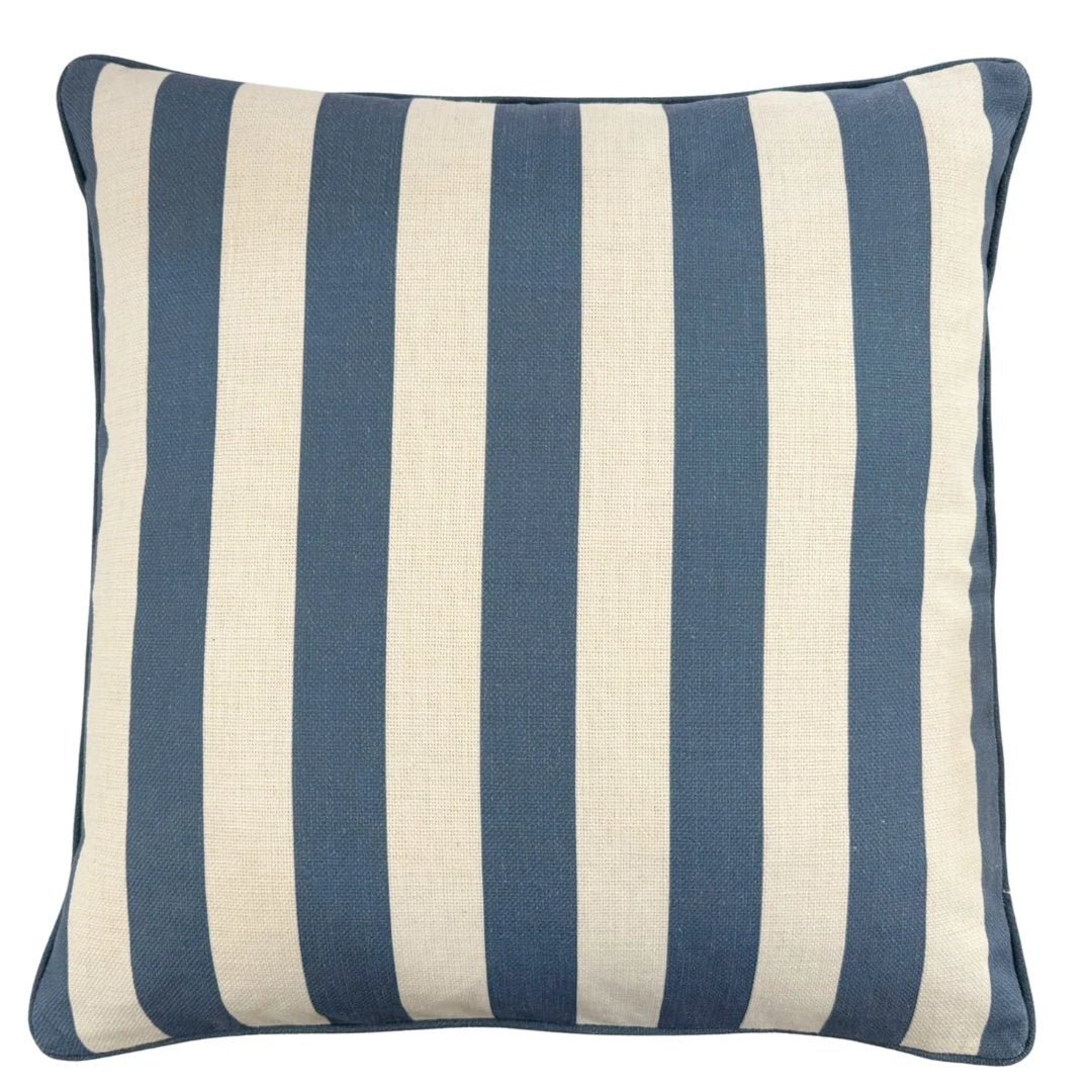 Blue Stripe Outdoor Cushion Cover | 50x50cm (BOWRAL) - Suzie Anderson Home