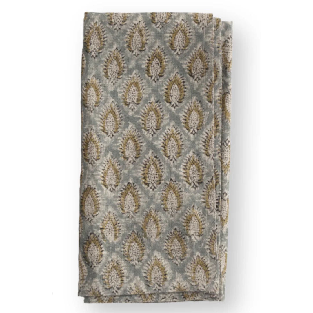 Cypress Parrot Blue Linen Napkins | SET OF 2