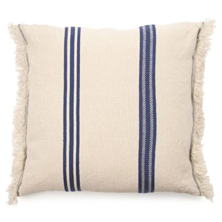 The Indigo Stripe Linen Cushion Cover | Libeco | 63x63cm