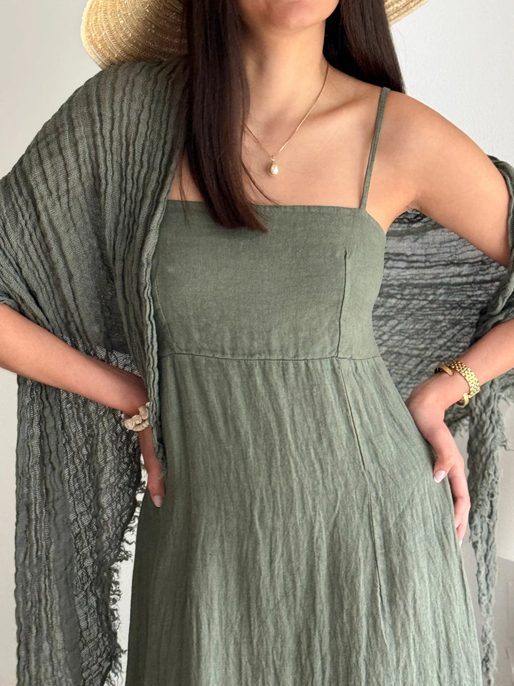 Bypias | Boho Mesh Linen Scarf | Camo