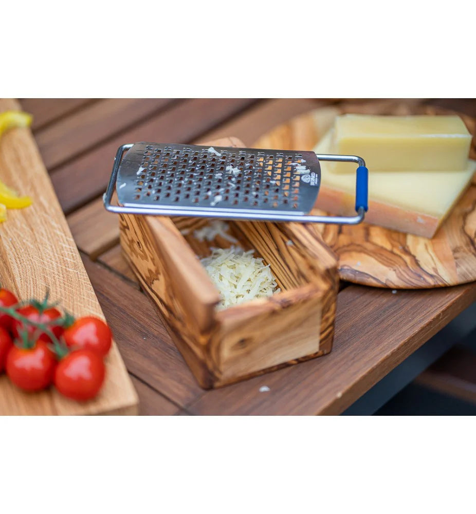 Berard | Parmesan Box | Olive Wood & Grater