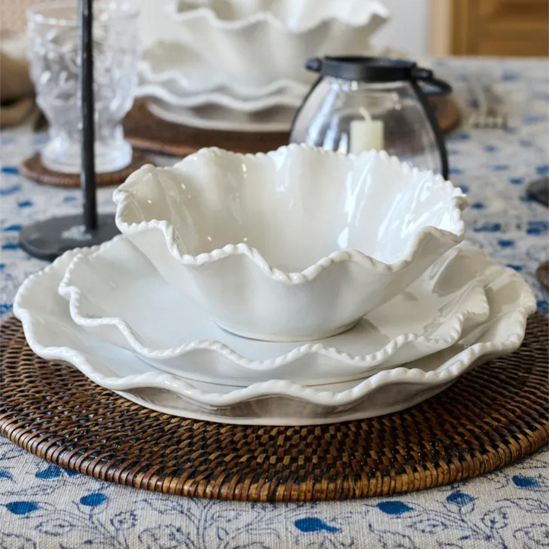 Scallopia Rope Ceramic Bowl-Suzie Anderson Home