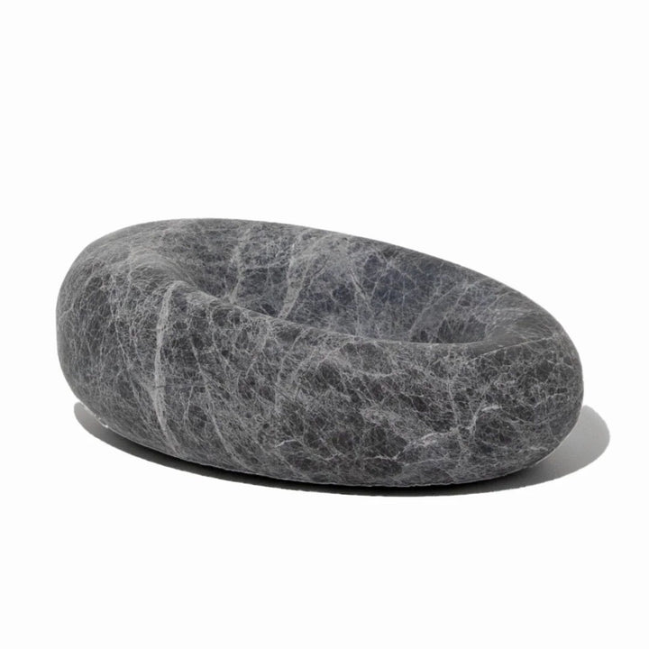 Eclipse Small Sculpted Dish & Incense Holder Tundra Grey Marble