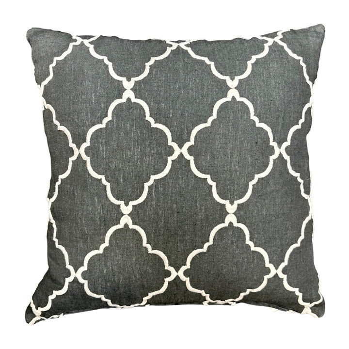 Boyac Grey Trellis CUSTOM Cushion & Insert | 55x55cm - Suzie Anderson Home