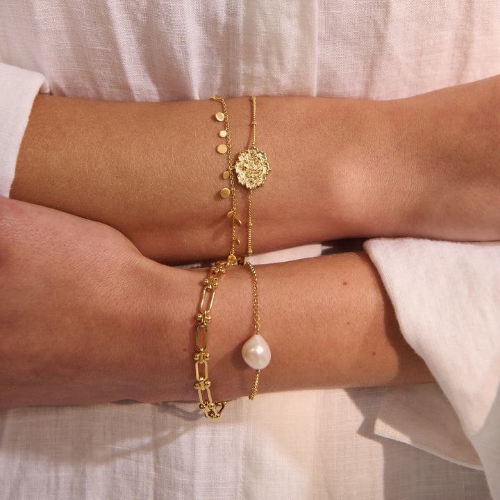 Loved Always Bracelet | White Topaz 18K Yellow Gold Plate | Murkani