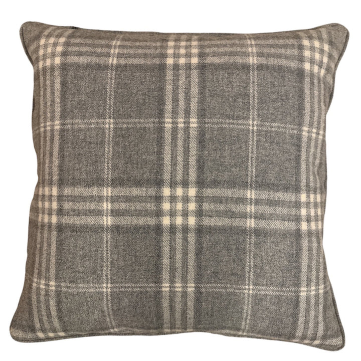 Westbury Highland Plaid Mist Piped Cushion Cover & Insert | 50x50cm