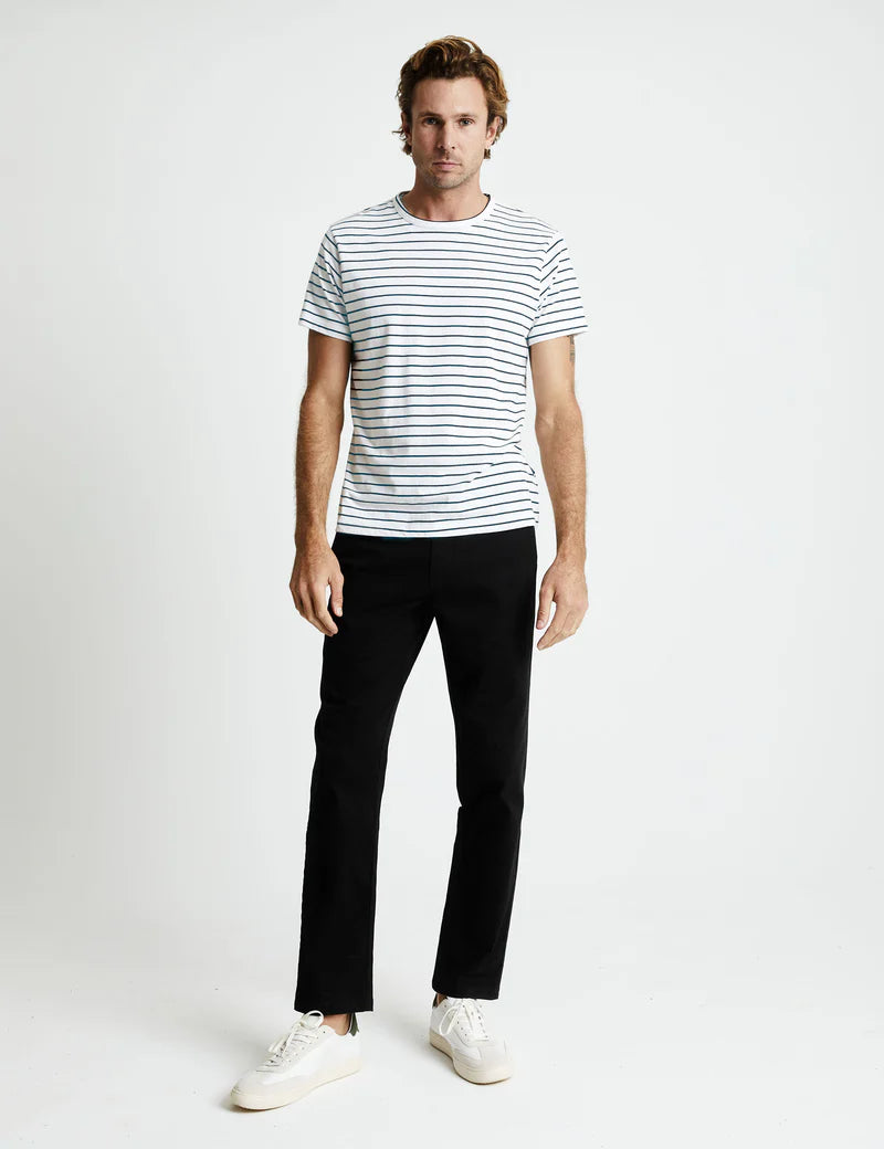 Simple | Breton Stripe T-shirt | Navy & White