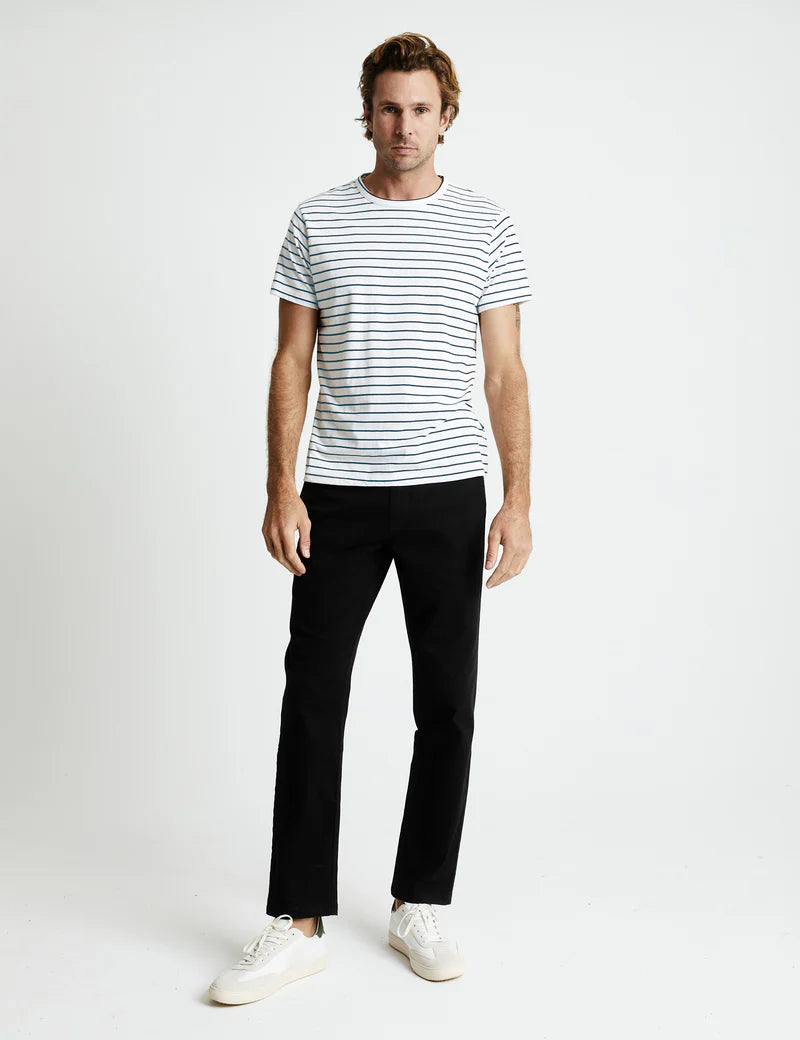 Simple | Breton Stripe T-shirt | Navy & White