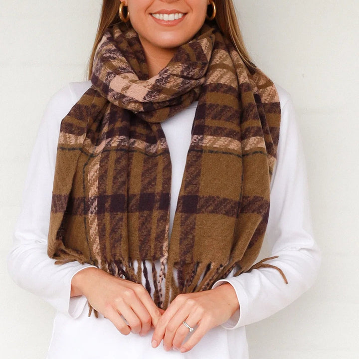 Autumn Check Scarf HH0098
