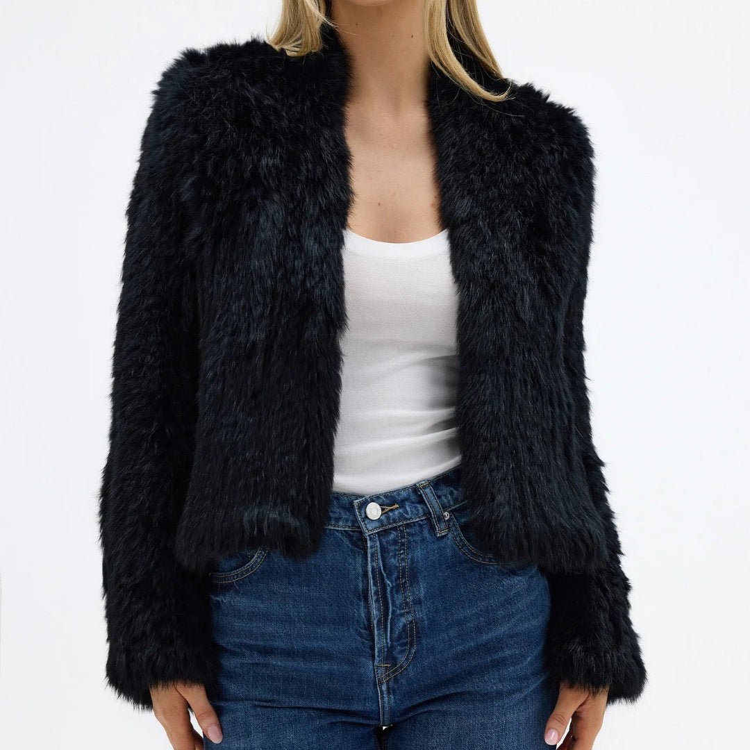 Bubish | Emma Faux Fur Jacket | Black - Suzie Anderson Home