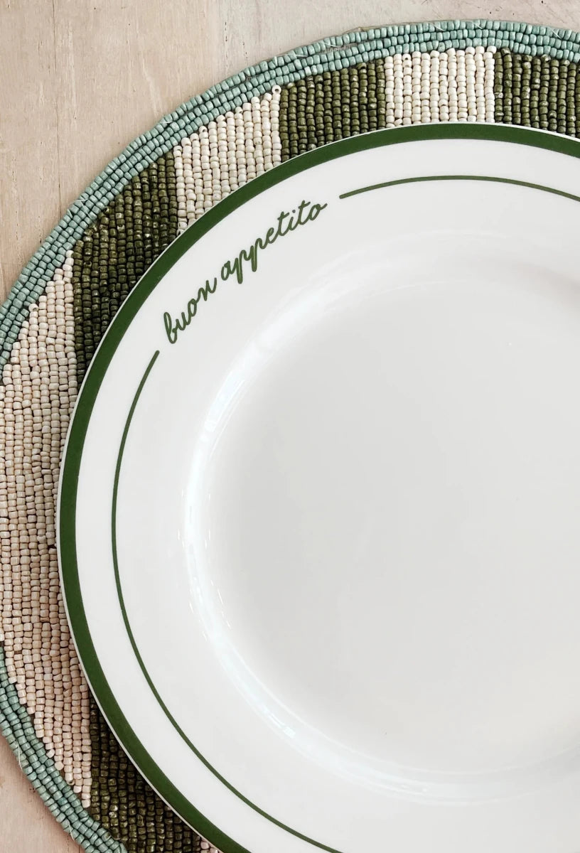 Buon Appetito Ceramic Dinner Plate - Suzie Anderson Home