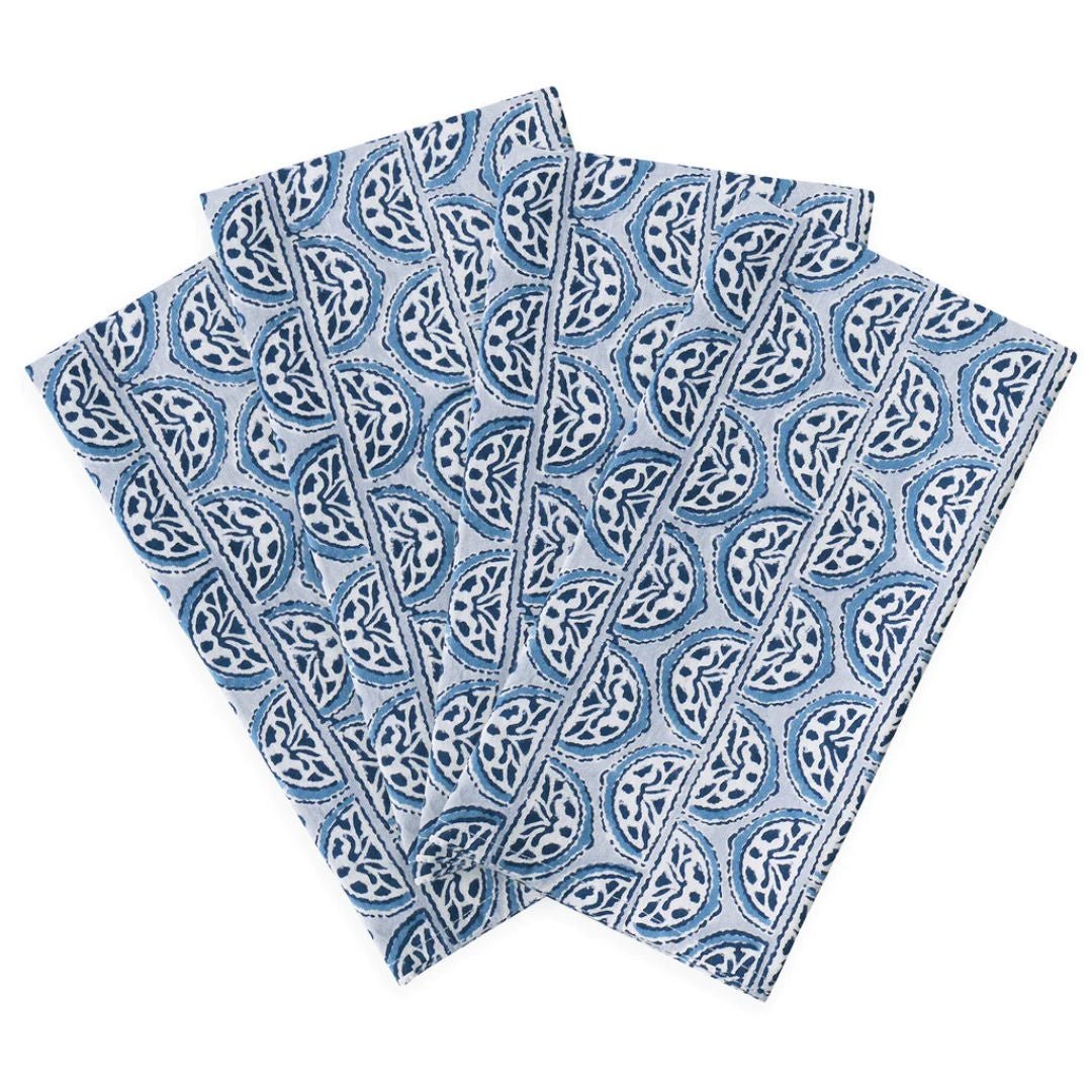 Burano Azure Napkins | Set of 4 - Suzie Anderson Home