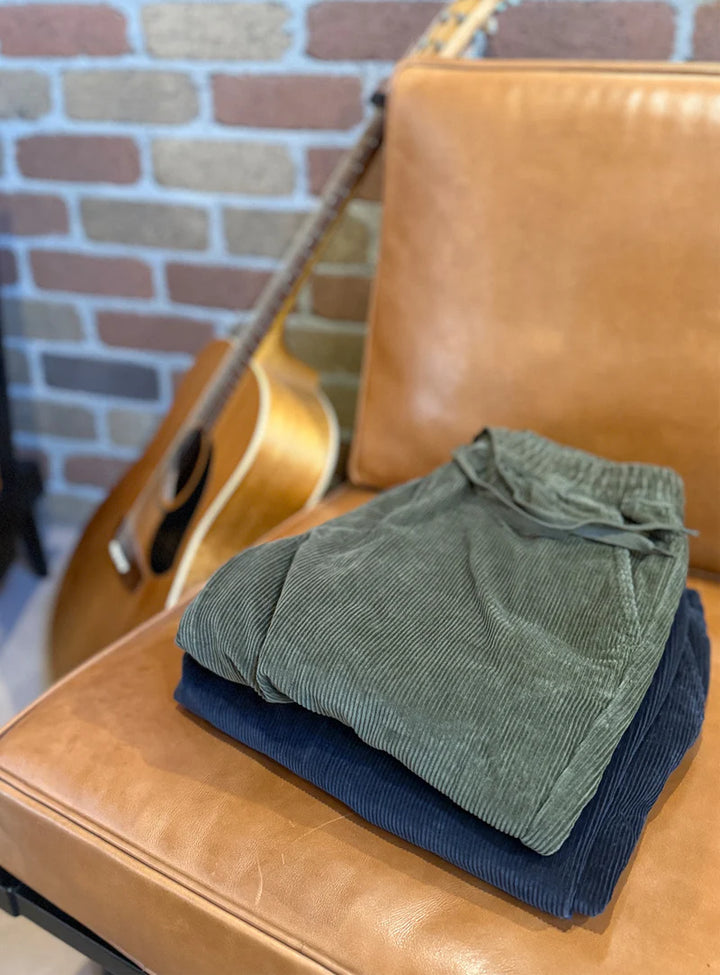 Simple | Burbank Elastic Cord Pant | Army