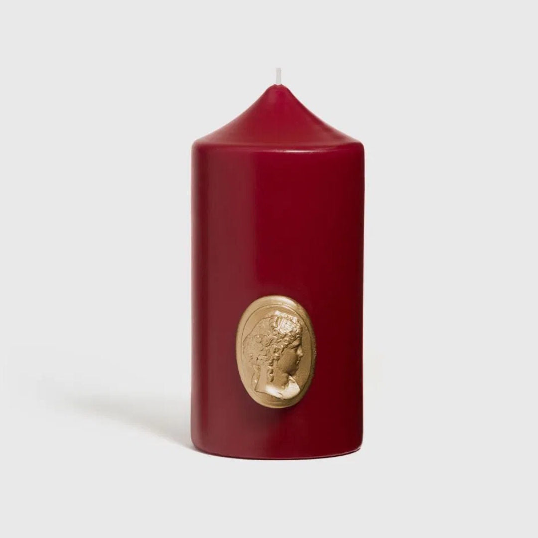 Trudon | Burgundy Pillar Candle | 8 x 15cm-Suzie Anderson Home