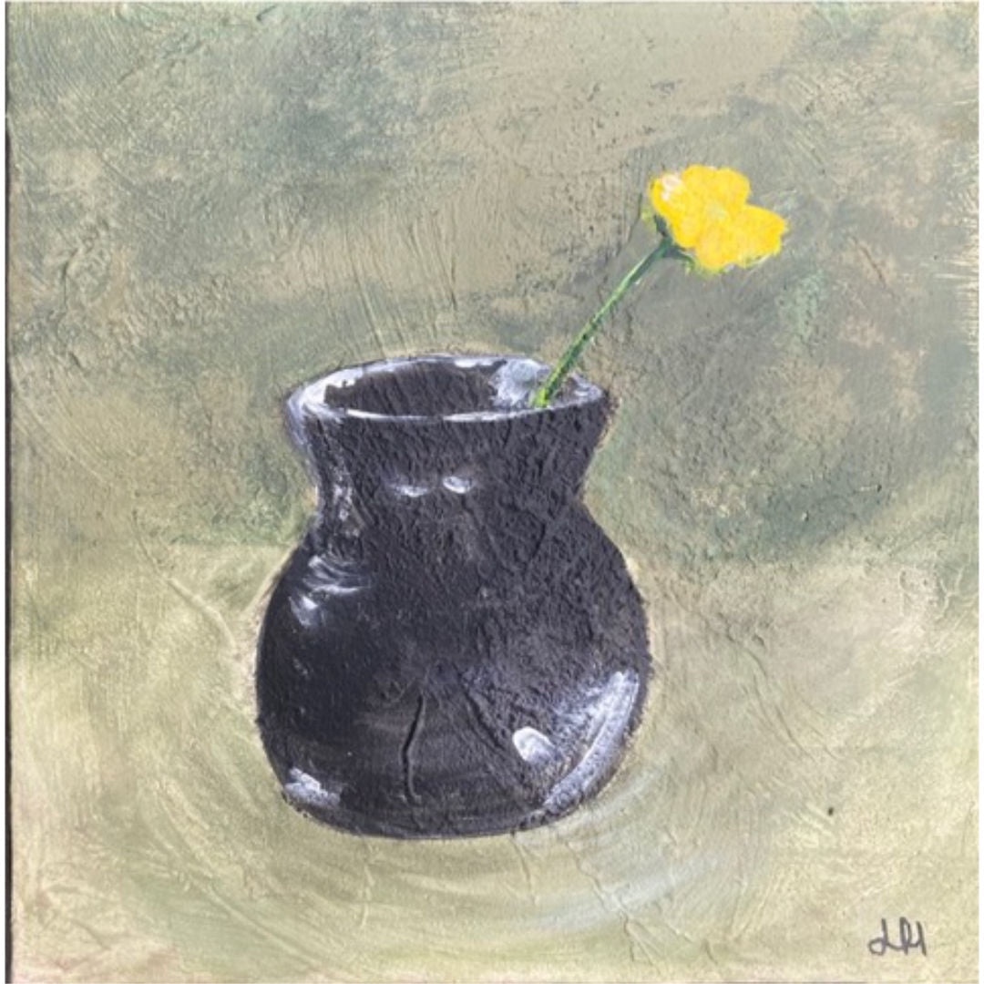 Buttercup | Mixed Paint Medium on Canvas | 25 x 25cm | Laura Hayes - Suzie Anderson Home